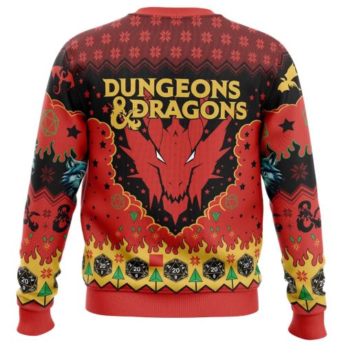 Nysekai “Ruby Dragon Dungeons and Dragons Ugly” Christmas Sweater