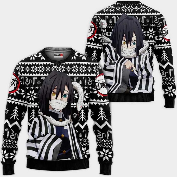 Obanai Anime Demon Slayer Ugly Christmas Sweater – Festive All Over Print Sweatshirt