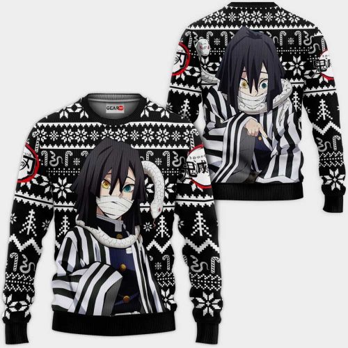 Obanai Anime Demon Slayer Ugly Christmas Sweater – Festive All Over Print Sweatshirt