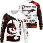 Personalized Custom Name Scratchy Dragon Ugly Christmas Sweater, All Over Print Sweatshirt