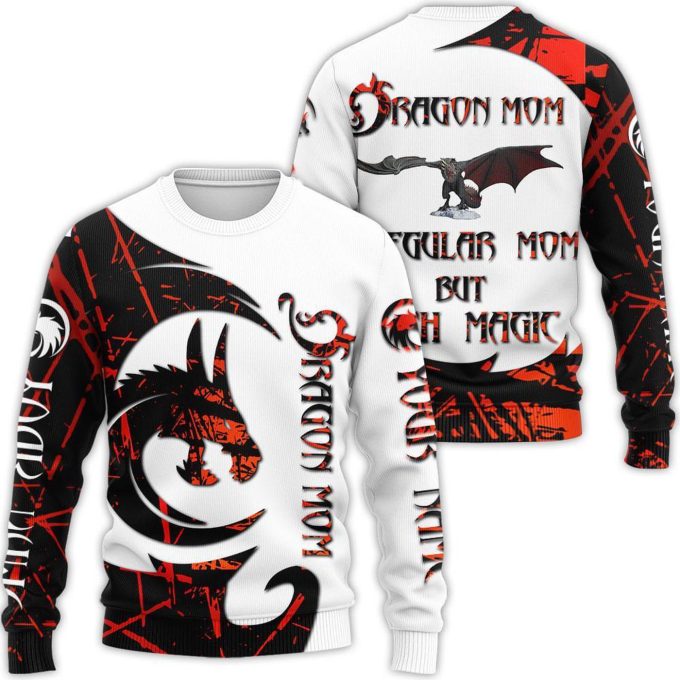 Personalized Custom Name Scratchy Dragon Ugly Christmas Sweater, All Over Print Sweatshirt