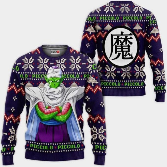 Piccolo Ugly Christmas Sweater Anime Dragon Ball Xmas 1k119 Gifts ,Dragon Ball Anime Xmas Christmas Gift Fan