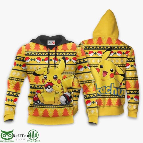 Pikachu Pokeball Anime Pokemon Hoodie – Fun & Festive Ugly Sweater