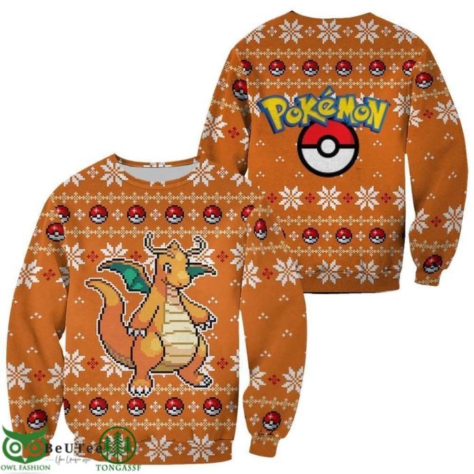 Pokemon Dragonite Xmas Gift Hoodie Ugly Sweater