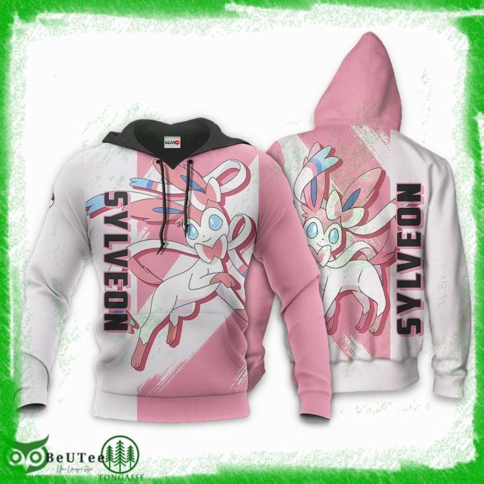 Get Cozy with a Pokemon Sylveon Anime Ugly Sweater Hoodie Shirt