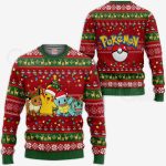 Anime Xmas Gift: Pokemons Ugly Christmas Sweater All Over Print Sweatshirt