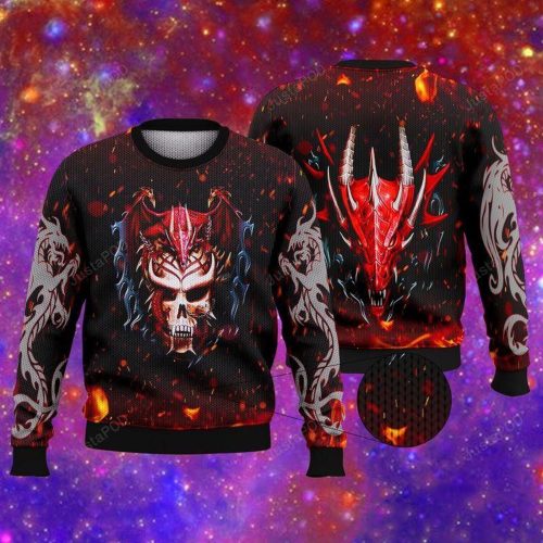 Red Dragon Ugly Christmas Sweater