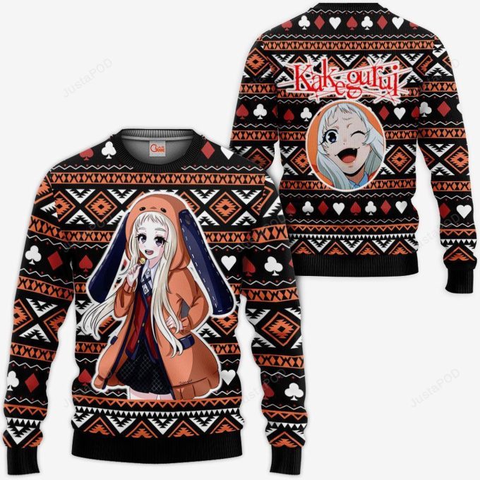 Get Festive with Runa Yomozuki Anime Kakegurui Ugly Christmas Sweater!