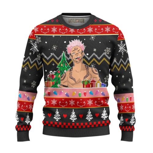 Ryomen Sukuna Jujutsu Kaisen Ugly Christmas Sweater – Anime All Over Print Sweatshirt