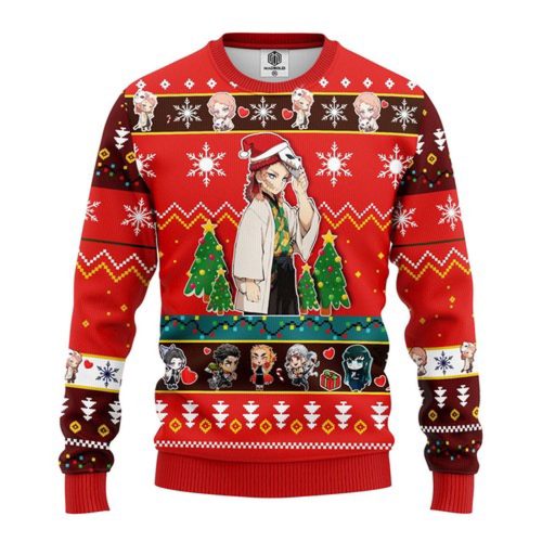 Sabito Demon Slayer Christmas Sweater: Perfect Gift for Anime Lovers! Ugly Sweater with All-Over Print