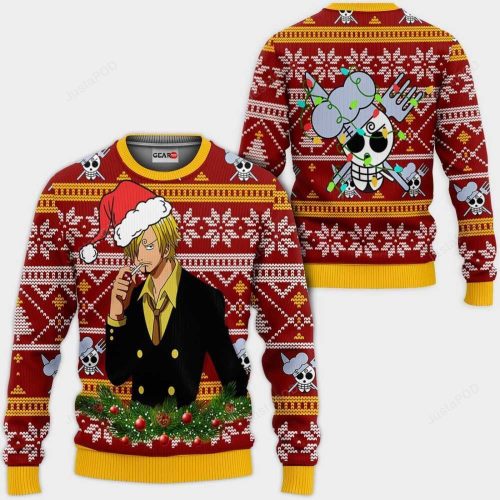Get Festive with Sanji One Piece Ugly Christmas Sweater – Perfect Anime-inspired Holiday Attire!