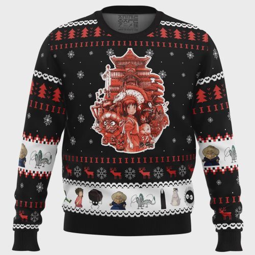 Spirited Away Anime Studio Ghibli Ugly Christmas Sweater – Festive & Fun Sweater for Anime Fans
