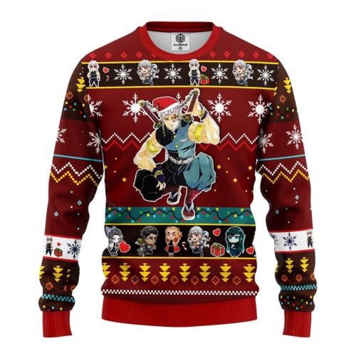 Tengen Uzui Demon Slayer Ugly Christmas Sweater – All Over Print Sweatshirt