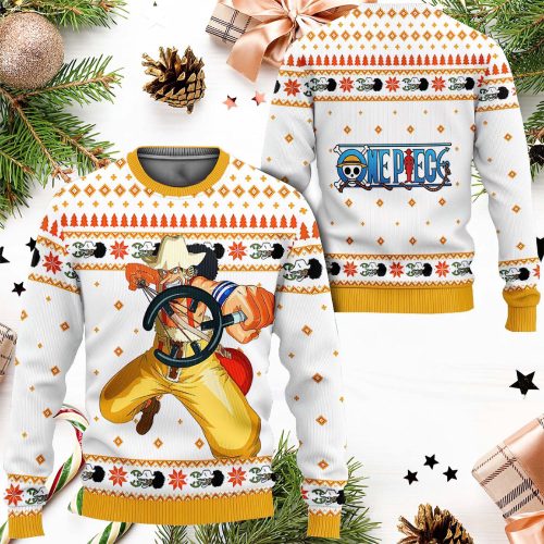 Usopp Anime Ugly Christmas Sweater: Festive & Fun Apparel for Anime Fans!