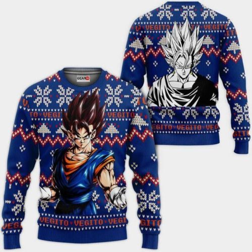 Vegito Ugly Christmas Sweater Anime Dragon Ball Xmas Gifts 1k101,Dragon Ball Anime Xmas Christmas Gift Fan