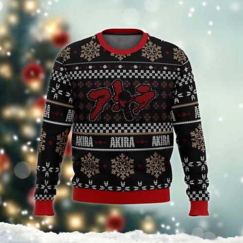 Get Festive with Xmas Anime Akira Kanji Ugly Sweater – Perfect Holiday Attire!
