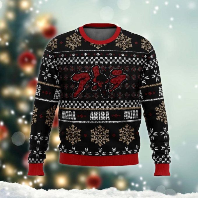 Get Festive with Xmas Anime Akira Kanji Ugly Sweater – Perfect Holiday Attire!
