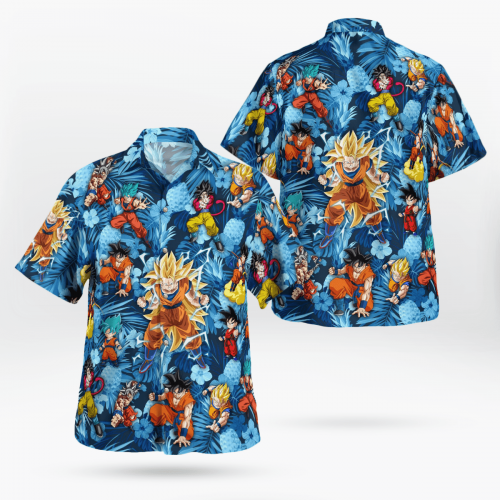 Stylish Songoku Floral Tropical Hawaiian Shirt - Vibrant & Trendy Men s Fashion