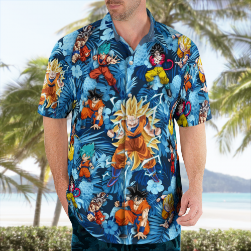 Stylish Songoku Floral Tropical Hawaiian Shirt – Vibrant & Trendy Men s Fashion