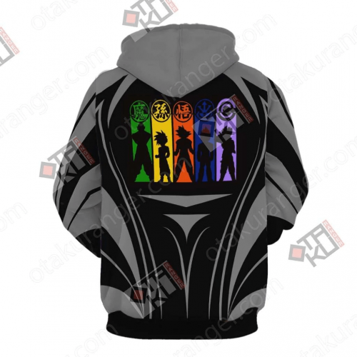 Dragon Ball T-shirt Goku Picolo Vegeta Colors Black Grey T-shirt Dragon Ball Hoodie AOP Shirt