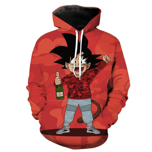 Kid Goku Bape Cosplay Dragon Ball Bape Hoodie 3D  AOP Shirt