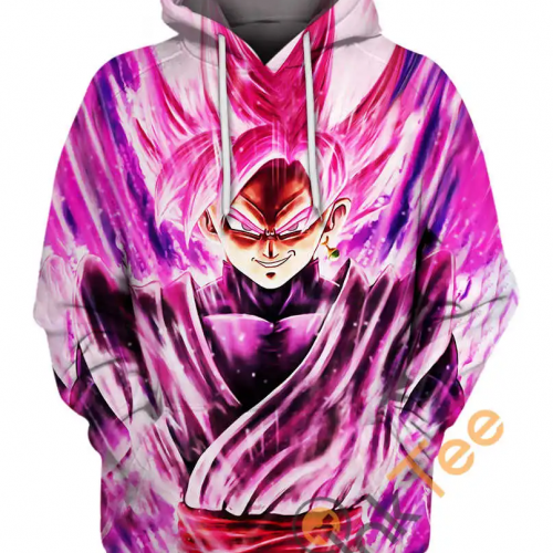 Son Goku Pink Rose Hoodie 3D  AOP Shirt