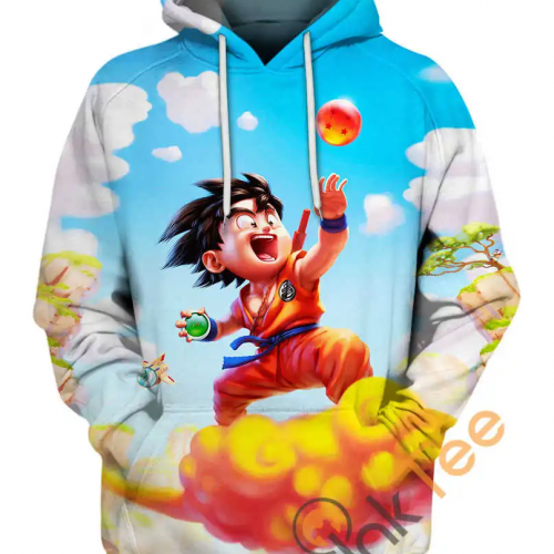 Goku Riding A Cloud Hoodie 3D  AOP Shirt