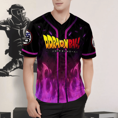 Dragon Ball Black Goku Baseball Jersey Shirt