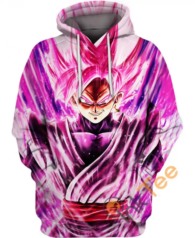 Son Goku Pink Rose Hoodie 3D  AOP Shirt