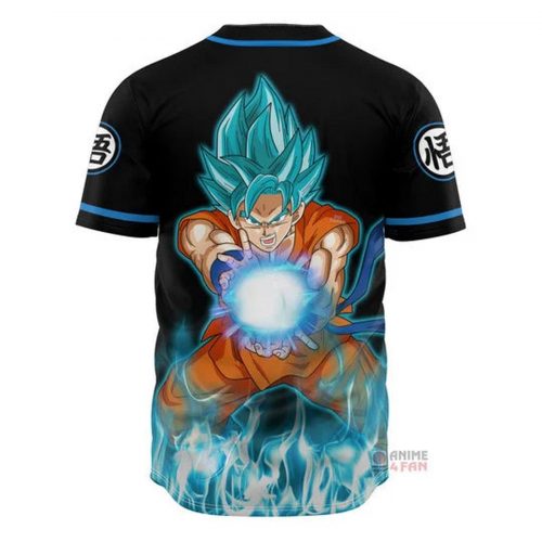 3D Anime Goku Blue Custom Fandom –  Dragon Ball Baseball Tee