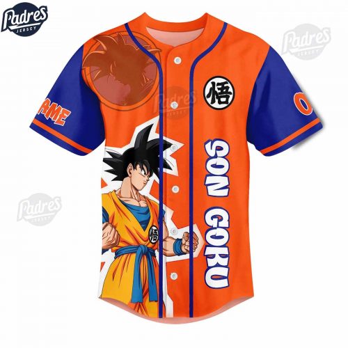 Custom Son Goku Dragon Ball Z Baseball Jersey Style