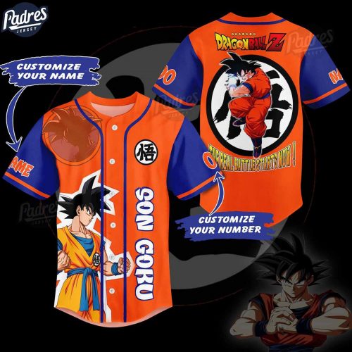 Custom Son Goku Dragon Ball Z Baseball Jersey Style