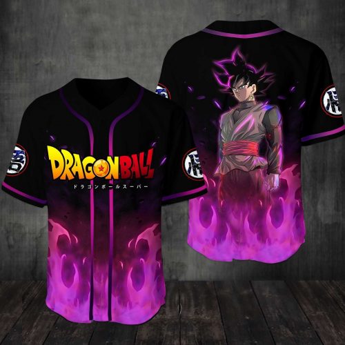 Dragon Ball Black Goku Baseball Jersey Shirt