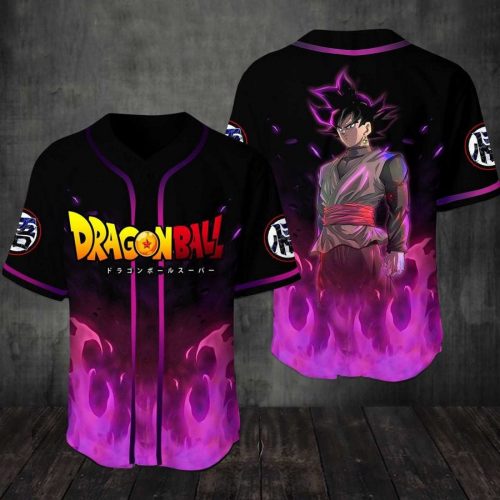 Dragon Ball character Black Goku Baseball Jersey Shirt