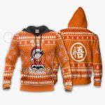 Dragon Ball Hoodie Goku Kamehameha Chrsitmas Pattern Orange Hoodie Apparel AOP Shirt