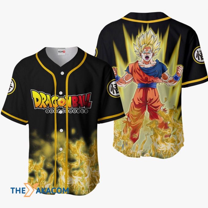 Goku Super Saiyan Dragon Ball Anime Gift Christmas For Fan Baseball Jersey Shirt