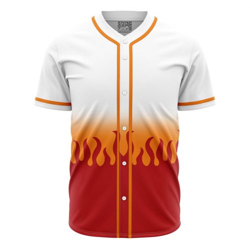 Kyojuro Rengoku Demon Slayer Baseball Jersey, Anime Baseball Jersey For Men Women, Anime Fan Gift Idea