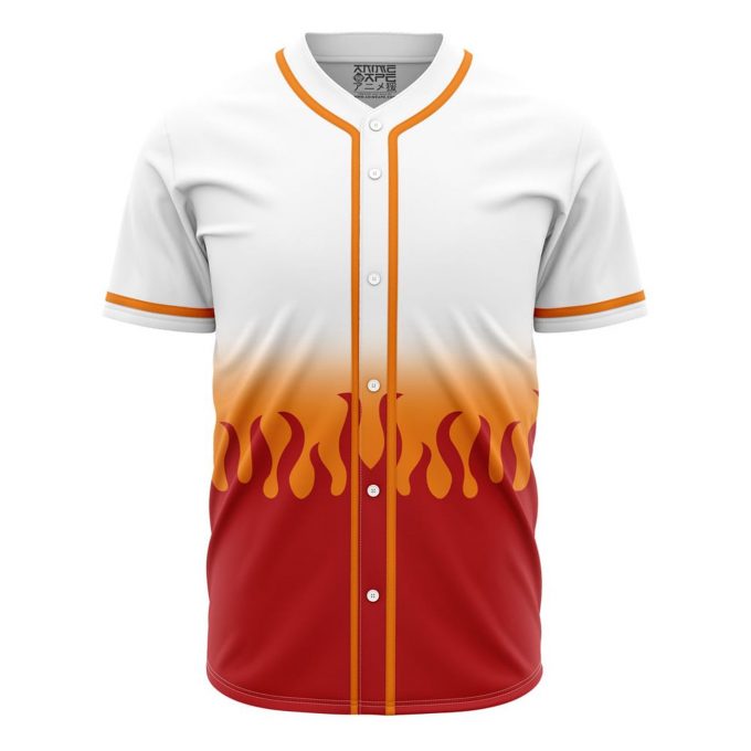 Kyojuro Rengoku Demon Slayer Baseball Jersey, Anime Baseball Jersey For Men Women, Anime Fan Gift Idea