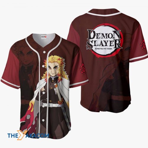 Kyojuro Rengoku Kimetsu Anime Gift Christmas For Fan Baseball Jersey Shirt