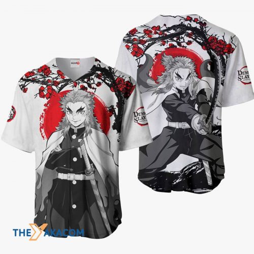 Kyoujurou Rengoku Kimetsu Anime Japan Style Gift Christmas For Fan Baseball Jersey Shirt