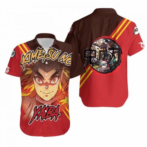 Stylish Rengoku Kyojuro Kimetsu No Yaiba Hawaiian Shirt – Perfect Anime Merch