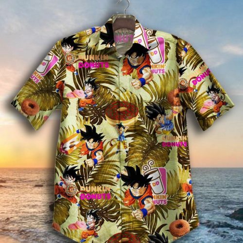 Son Goku Dunkin Donuts Hawaiian Shirt: Stylish Summer Button Up