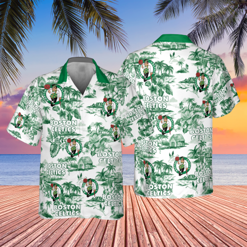 Boston Celtics 3D Button 3D Button Hawaiian Shirt Gift for Men Dad Father Gift for Men Dad Father V36