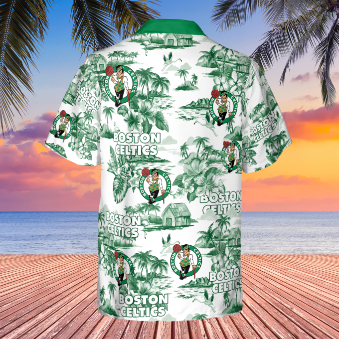 Boston Celtics 3D Button 3D Button Hawaiian Shirt Gift for Men Dad Father Gift for Men Dad Father V36