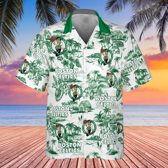 Boston Celtics 3D Button 3D Button Hawaiian Shirt Gift for Men Dad Father Gift for Men Dad Father V36
