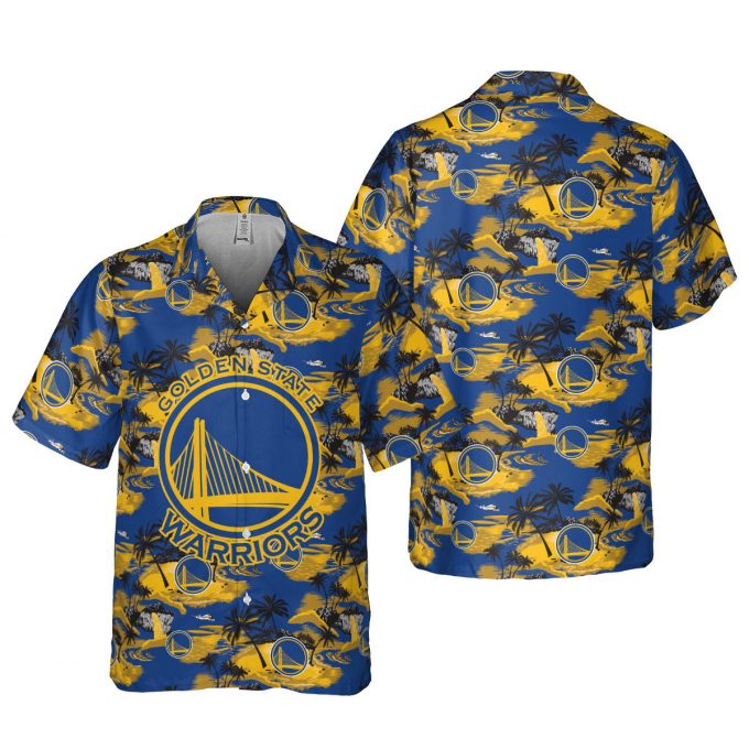 Golden State Warriors 3D Button 3D Button Hawaiian Shirt Gift for Men Dad Father Gift for Men Dad Father SH1