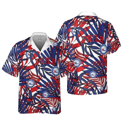 Philadelphia 76ers 3D Button 3D Button Hawaiian Shirt Gift for Men Dad Father Gift for Men Dad Father V33