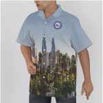 Philadelphia 76ers City Art 3D 3D Button 3D Button Hawaiian Shirt Gift for Men Dad Father Gift for Men Dad Father
