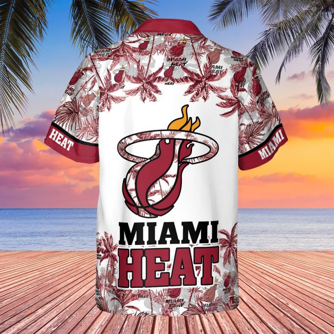 Miami Heat 3D Button 3D Button Hawaiian Shirt Gift for Men Dad Father Gift for Men Dad Father V24