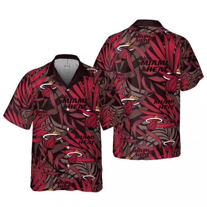 Miami Heat 3D Button 3D Button Hawaiian Shirt Gift for Men Dad Father Gift for Men Dad Father V28